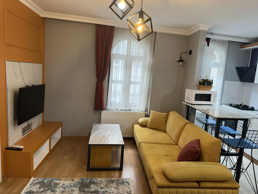 شقة مفروشة للايجار في اسطنبول غرفه نوم و صالة للايجار اليومي والشهري